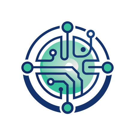 Abstract Circuit Board Design Encapsulated within Circular Framework for Technological Applicationsのイラスト素材