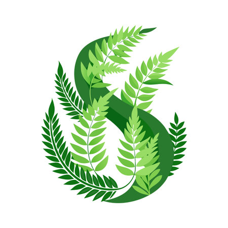 Green Foliage Arrangement Vector Design for Nature Related Concepts and Spring Season Illustrationsのイラスト素材