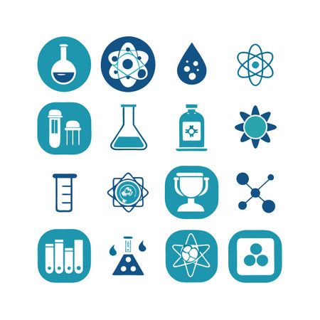 Science and Research Icon Set Collection Vector for UI Documents Websites and Mobile Applicationsのイラスト素材
