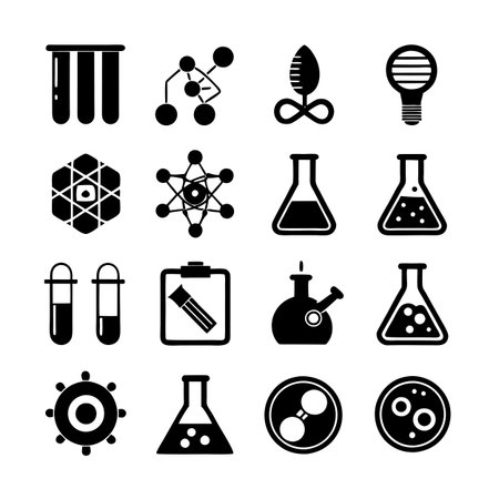 Science and Research Icon Set Collection Vector for UI Documents Websites and Mobile Applicationsのイラスト素材