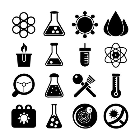 Science and Research Icon Set Collection Vector for UI Documents Websites and Mobile Applicationsのイラスト素材