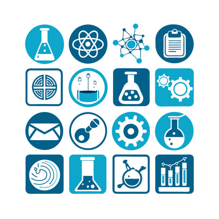 Science and Research Icon Set Collection Vector for UI Documents Websites and Mobile Applicationsのイラスト素材