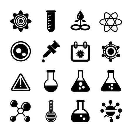 Science and Research Icon Set Collection Vector for UI Documents Websites and Mobile Applicationsのイラスト素材