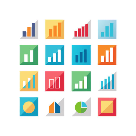 Data and Analytics Icon Set Collection Vector for UI Documents Websites and Mobile Applicationsのイラスト素材