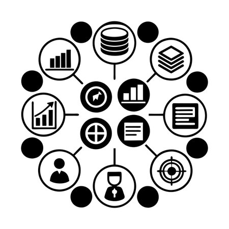 Data and Analytics Icon Set Collection Vector for UI Documents Websites and Mobile Applicationsのイラスト素材
