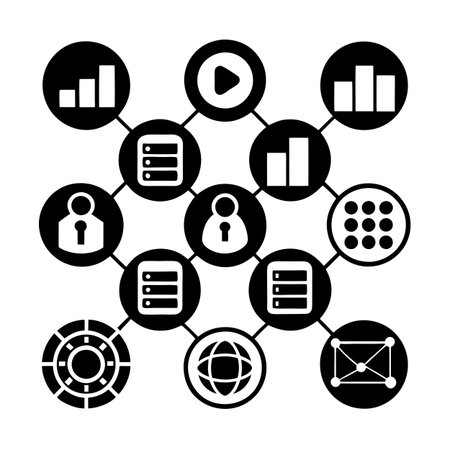 Data and Analytics Icon Set Collection Vector for UI Documents Websites and Mobile Applicationsのイラスト素材