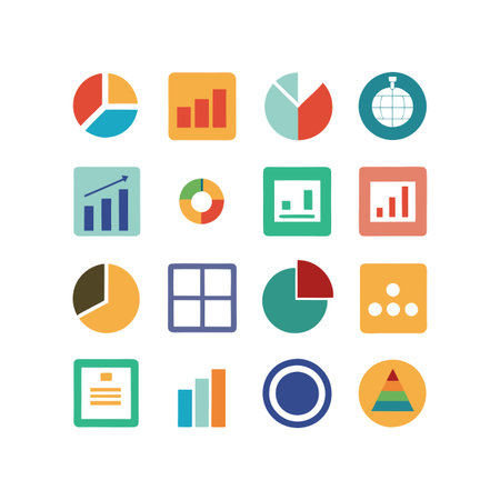 Data and Analytics Icon Set Collection Vector for UI Documents Websites and Mobile Applicationsのイラスト素材