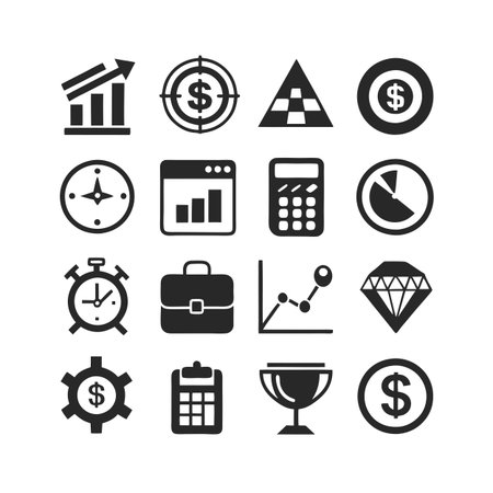 Finance and Banking Icon Set Collection Vector for UI Documents Websites and Mobile Applicationsのイラスト素材