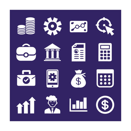 Finance and Banking Icon Set Collection Vector for UI Documents Websites and Mobile Applicationsのイラスト素材