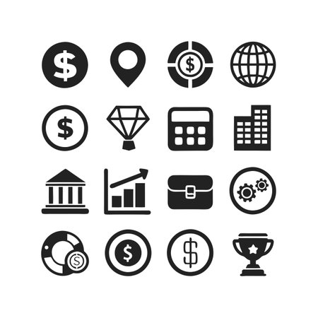 Finance and Banking Icon Set Collection Vector for UI Documents Websites and Mobile Applicationsのイラスト素材