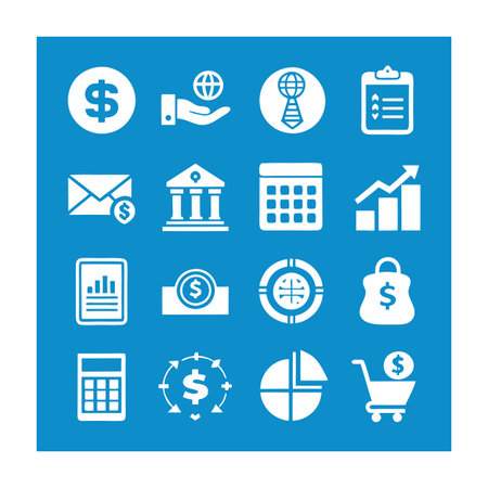 Finance and Banking Icon Set Collection Vector for UI Documents Websites and Mobile Applicationsのイラスト素材