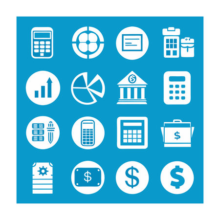 Finance and Banking Icon Set Collection Vector for UI Documents Websites and Mobile Applicationsのイラスト素材