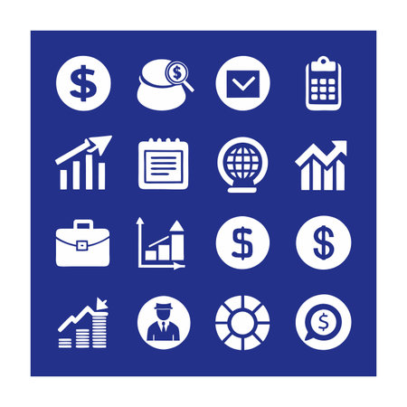 Finance and Banking Icon Set Collection Vector for UI Documents Websites and Mobile Applicationsのイラスト素材