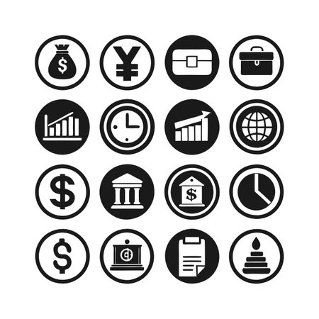 Finance and Banking Icon Set Collection Vector for UI Documents Websites and Mobile Applicationsのイラスト素材