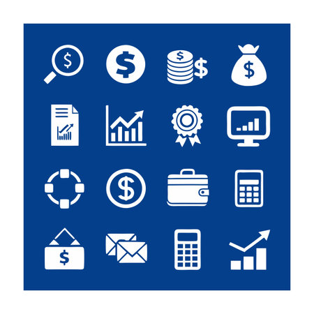 Finance and Banking Icon Set Collection Vector for UI Documents Websites and Mobile Applicationsのイラスト素材