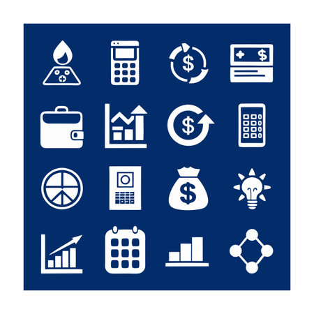 Finance and Banking Icon Set Collection Vector for UI Documents Websites and Mobile Applicationsのイラスト素材