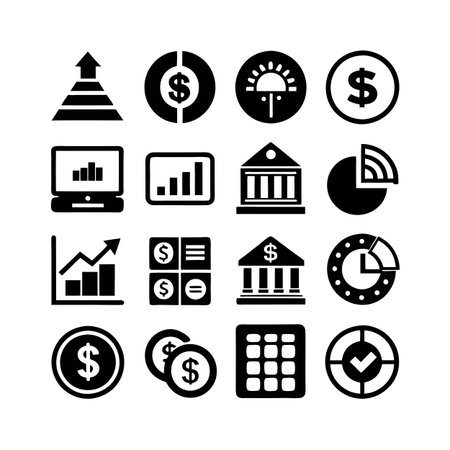 Finance and Banking Icon Set Collection Vector for UI Documents Websites and Mobile Applicationsのイラスト素材