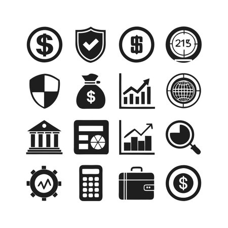 Finance and Banking Icon Set Collection Vector for UI Documents Websites and Mobile Applicationsのイラスト素材