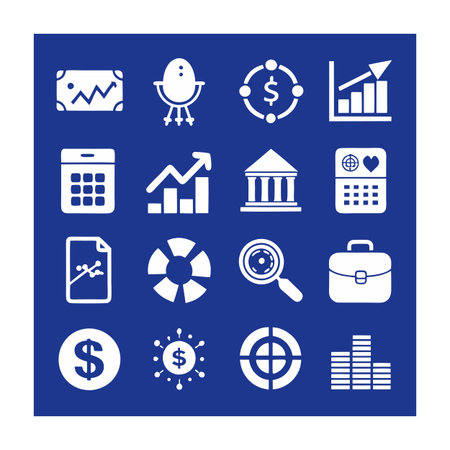 Finance and Banking Icon Set Collection Vector for UI Documents Websites and Mobile Applicationsのイラスト素材