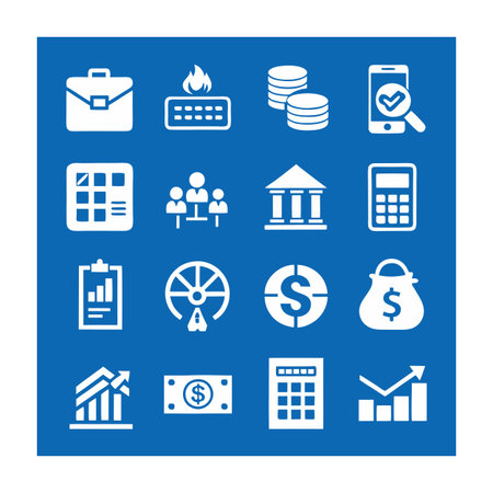 Finance and Banking Icon Set Collection Vector for UI Documents Websites and Mobile Applicationsのイラスト素材