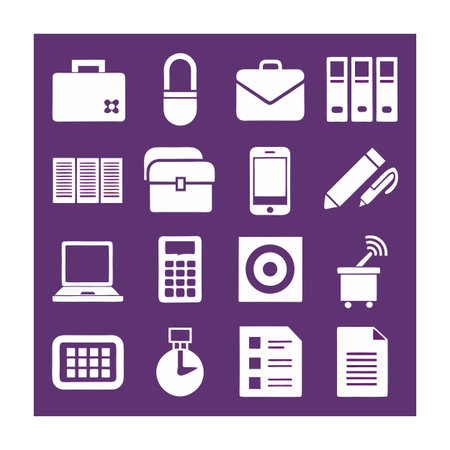 Office Equipment Icon Set Collection Vector for UI Documents Websites and Mobile Applicationsのイラスト素材