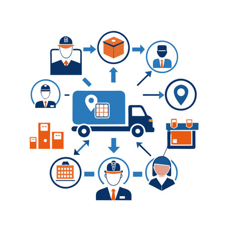 Logistics and Delivery Icon Set Collection Vector for UI Documents Websites and Mobile Applicationsのイラスト素材