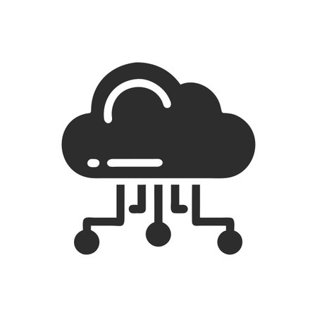 Flat style Cloud Computing Icon vector illustration for User Interface documents websites and mobile applicationsのイラスト素材