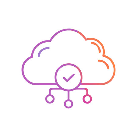 Flat style Cloud Computing Icon vector illustration for User Interface documents websites and mobile applicationsのイラスト素材