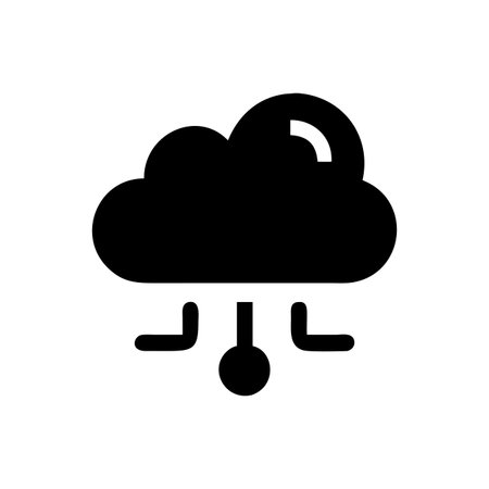 Flat style Cloud Computing Icon vector illustration for User Interface documents websites and mobile applicationsのイラスト素材