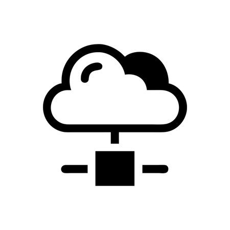 Flat style Cloud Computing Icon vector illustration for User Interface documents websites and mobile applicationsのイラスト素材