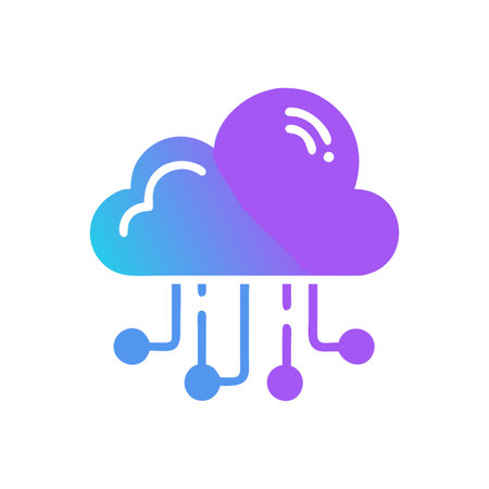 Flat style Cloud Computing Icon vector illustration for User Interface documents websites and mobile applicationsのイラスト素材