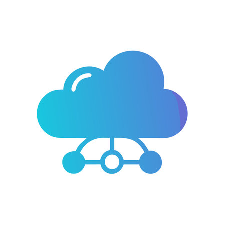 Flat style Cloud Computing Icon vector illustration for User Interface documents websites and mobile applicationsのイラスト素材