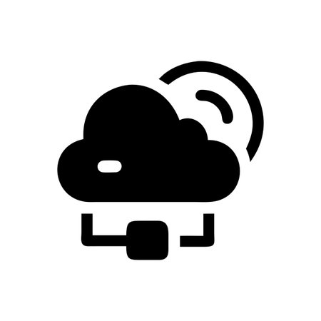 Flat style Cloud Computing Icon vector illustration for User Interface documents websites and mobile applicationsのイラスト素材