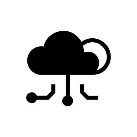 Flat style Cloud Computing Icon vector illustration for User Interface documents websites and mobile applicationsのイラスト素材