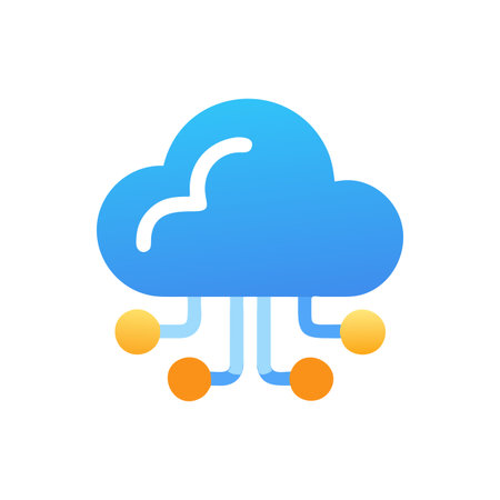 Flat style Cloud Computing Icon vector illustration for User Interface documents websites and mobile applicationsのイラスト素材