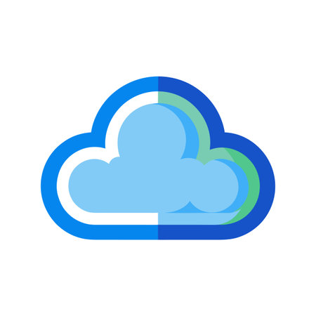 Flat style Cloud Computing Icon vector illustration for User Interface documents websites and mobile applicationsのイラスト素材