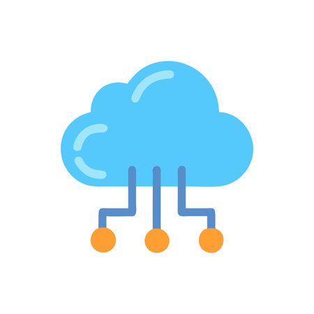 Flat style Cloud Computing Icon vector illustration for User Interface documents websites and mobile...