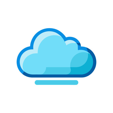Flat style Cloud Computing Icon vector illustration for User Interface documents websites and mobile applicationsのイラスト素材