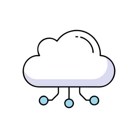 Flat style Cloud Computing Icon vector illustration for User Interface documents websites and mobile...