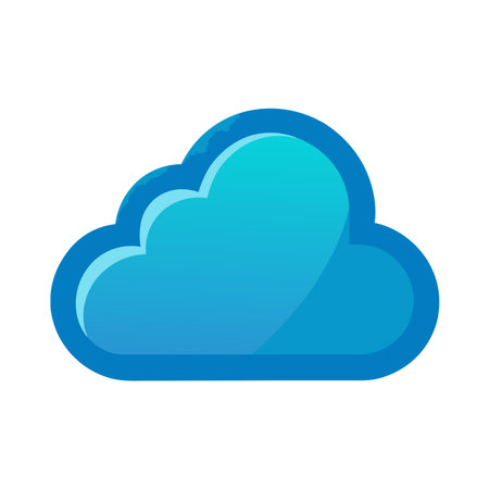 Flat style Cloud Computing Icon vector illustration for User Interface documents websites and mobile applicationsのイラスト素材