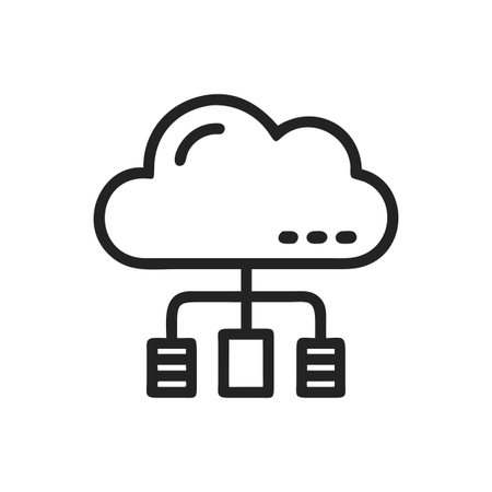Flat style Cloud Computing Icon vector illustration for User Interface documents websites and mobile applicationsのイラスト素材