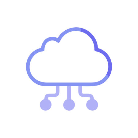 Flat style Cloud Computing Icon vector illustration for User Interface documents websites and mobile applicationsのイラスト素材