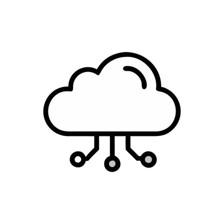 Flat style Cloud Computing Icon vector illustration for User Interface documents websites and mobile...