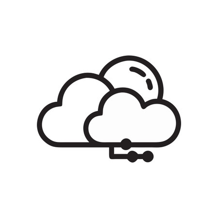 Flat style Cloud Computing Icon vector illustration for User Interface documents websites and mobile applicationsのイラスト素材