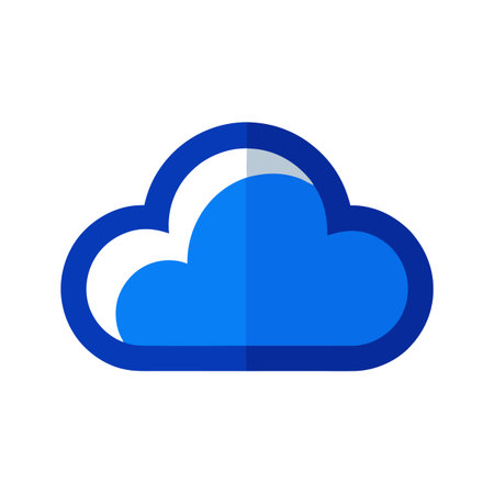 Flat style Cloud Computing Icon vector illustration for User Interface documents websites and mobile applicationsのイラスト素材
