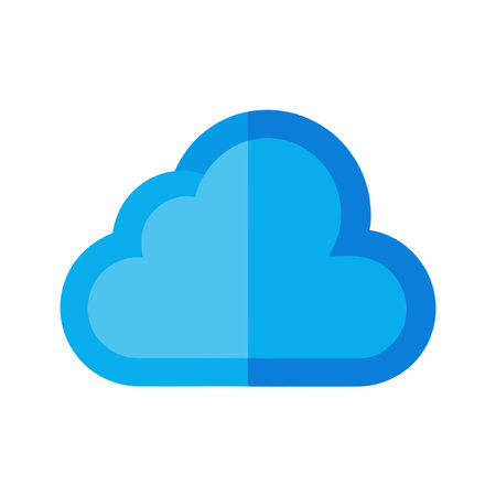 Flat style Cloud Computing Icon vector illustration for User Interface documents websites and mobile applicationsのイラスト素材