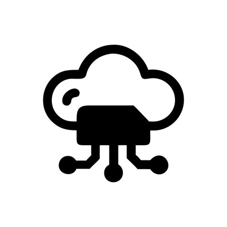 Flat style Cloud Computing Icon vector illustration for User Interface documents websites and mobile applicationsのイラスト素材