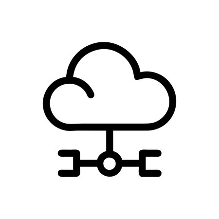 Flat style Cloud Computing Icon vector illustration for User Interface documents websites and mobile applicationsのイラスト素材