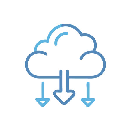 Flat style Cloud Computing Icon vector illustration for User Interface documents websites and mobile applicationsのイラスト素材