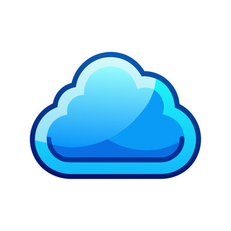 Flat style Cloud Computing Icon vector illustration for User Interface documents websites and mobile applicationsのイラスト素材